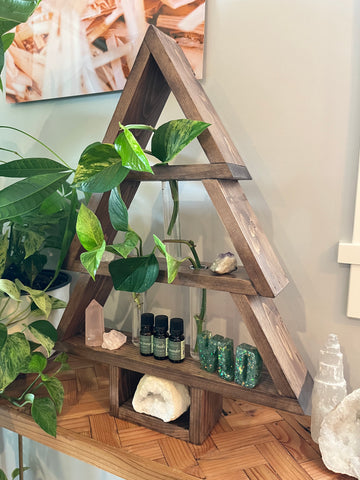Tree altar shelf with optional plant propagation