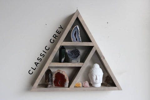 Triangle Altar Shelf With Moon Phases