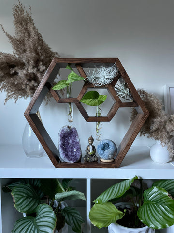 Honeycomb altar shelf with optional propagation station and side detailing