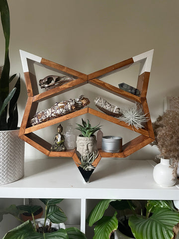 Geometric fox inspired altar shelf