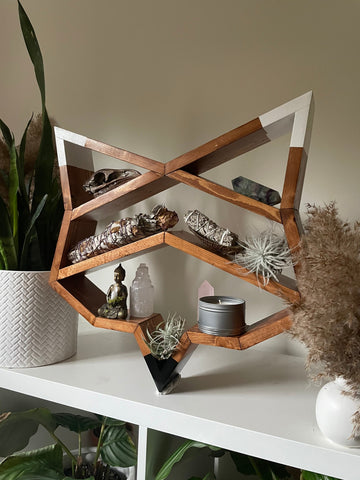 Geometric fox inspired altar shelf